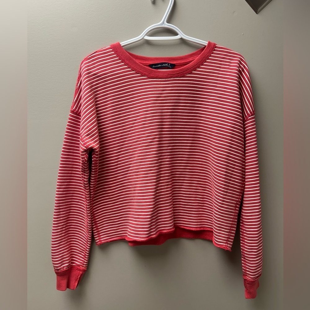 Abercrombie & Fitch‎ Pink & White Striped Sweater
